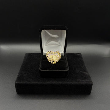 Women betty boop Rolex heart ring 14k gold plated