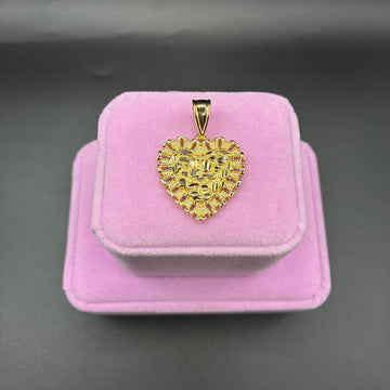Women Rolex nugget pendant 14k gold plated
