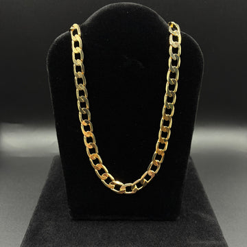 Men 24in Cuban chain 14k gold plated