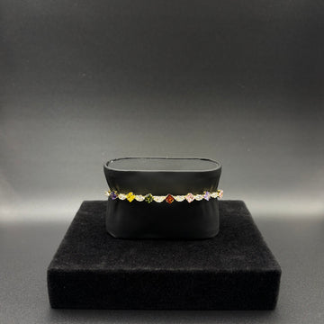 Women Gem Bracelet 14k Gold Plated