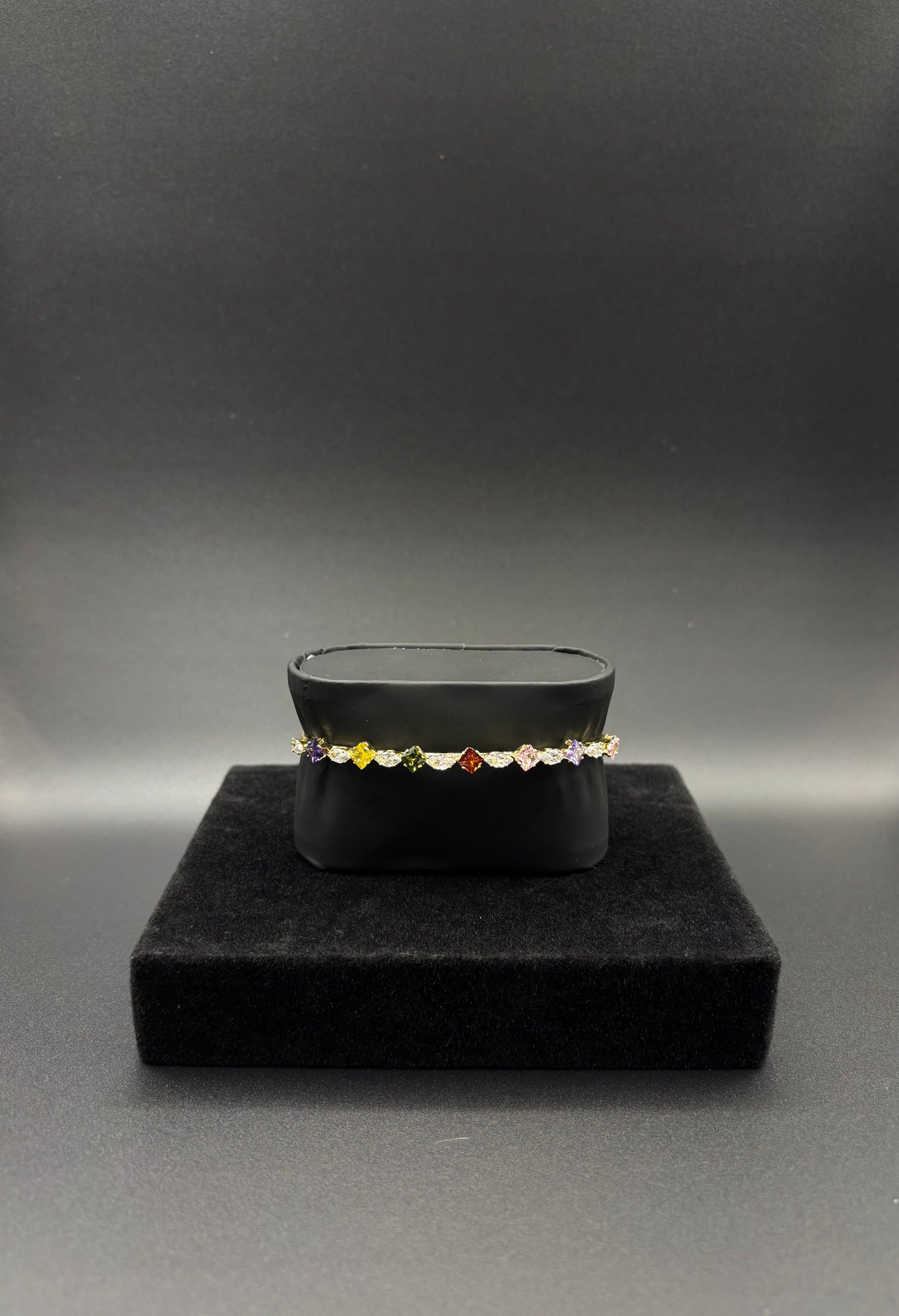 Women Gem Bracelet 14k Gold Plated