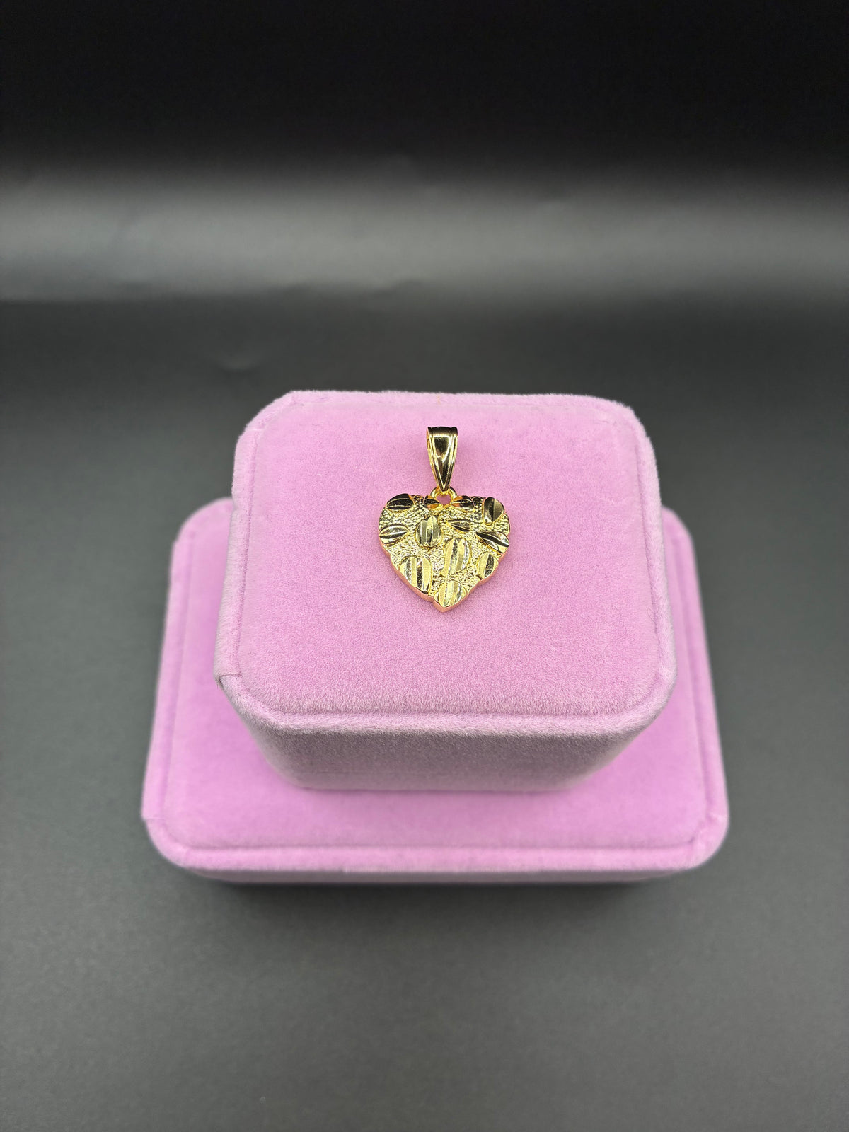 Women Nugget heart 14k gold plated
