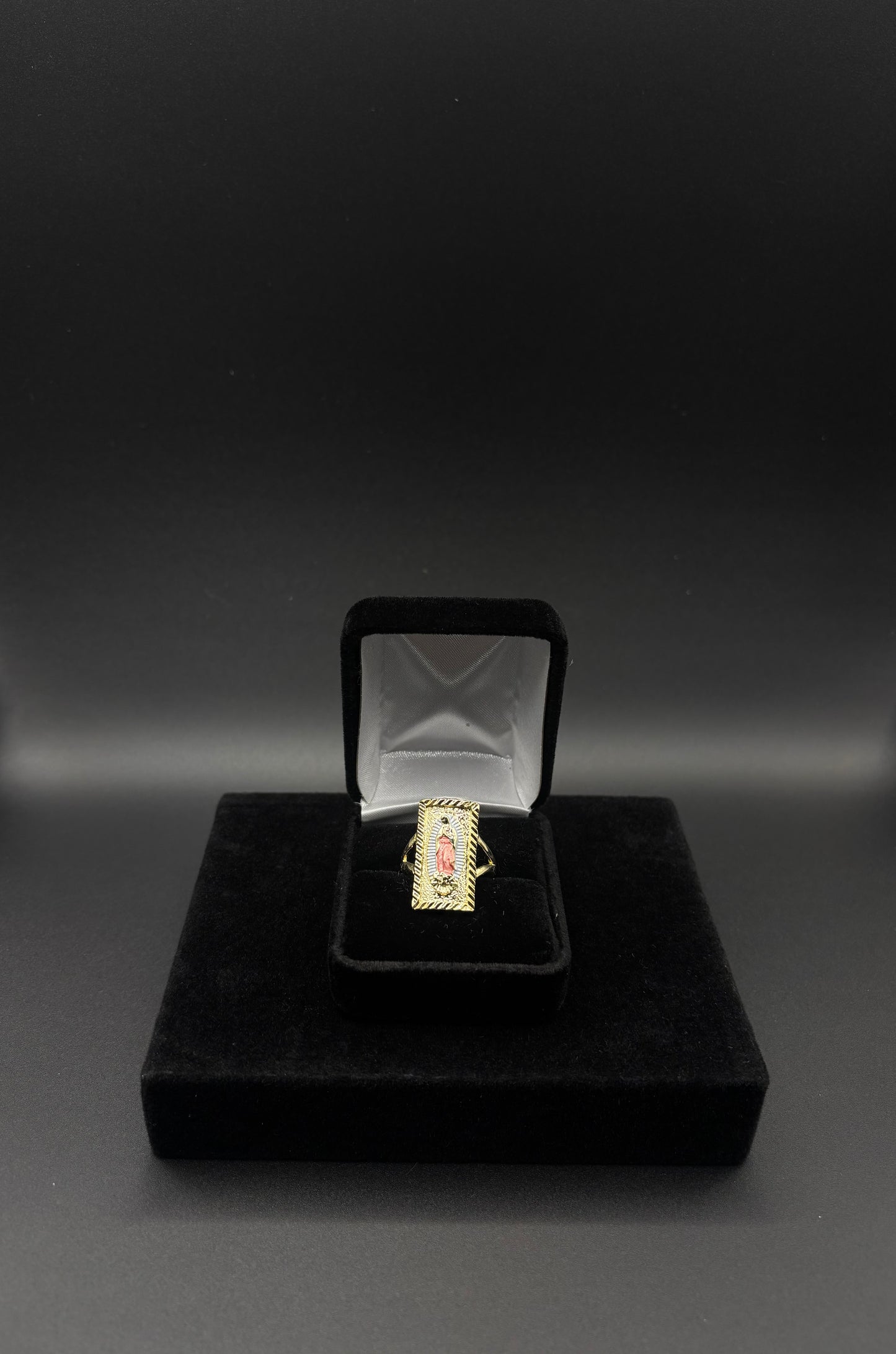 Women Virgin Mary 14k Gold Plated Ring