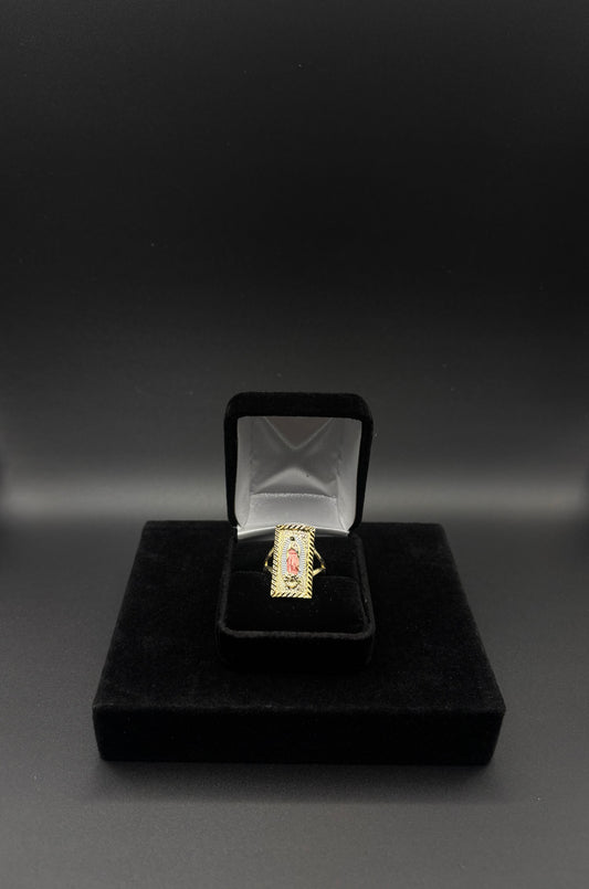 Women Virgin Mary 14k Gold Plated Ring