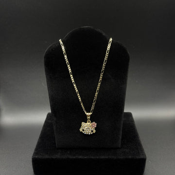 Women HK Pendant & Chain 14k Gold Plated
