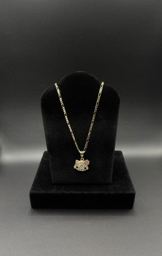 Women HK Pendant & Chain 14k Gold Plated
