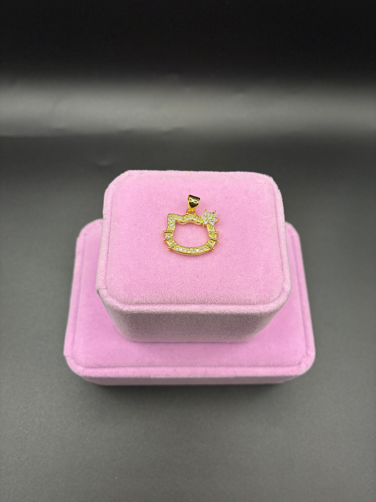 Women small HK pendant 14k gold plated