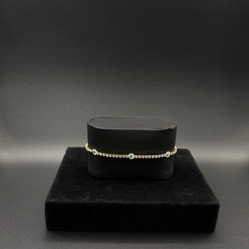 Women evil eye bracelet 14k gold plated