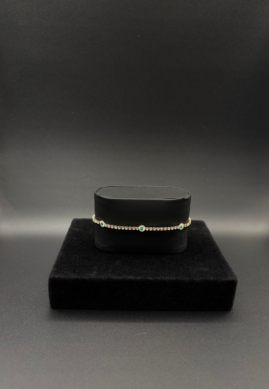 Women evil eye bracelet 14k gold plated