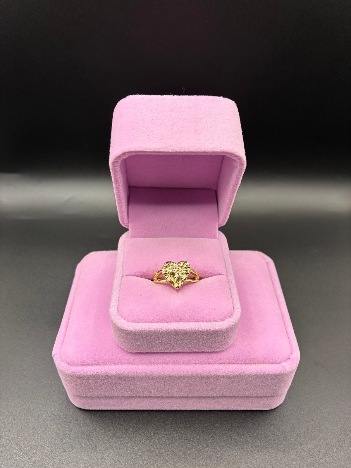 Women Nugget heart 14k plated