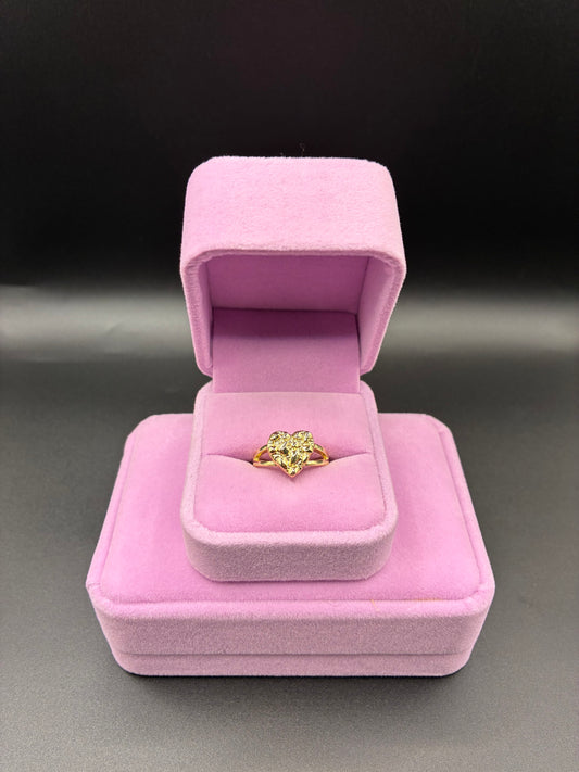 Women Nugget heart 14k plated