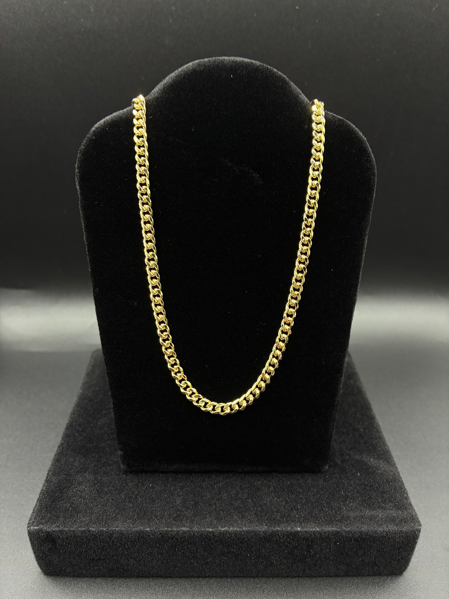 Men 24in Miami Cuban chain 14k gold plated