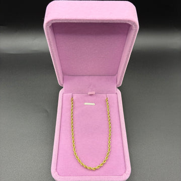 Women 18Inch rope chain 14k gold plated