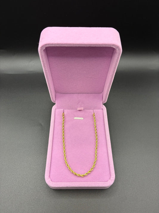 Women 18Inch rope chain 14k gold plated