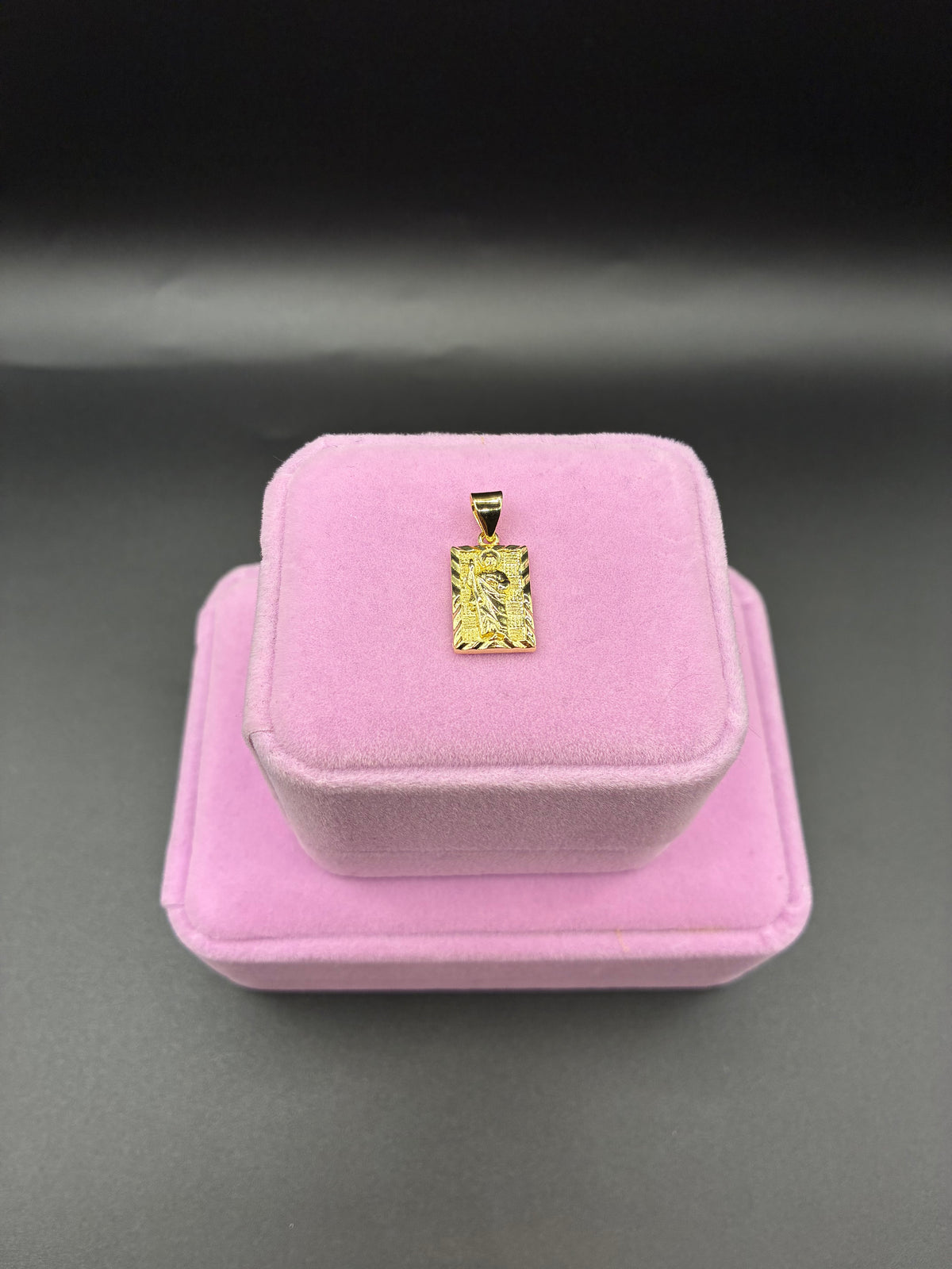 Women San Judas pendant 14k gold plated