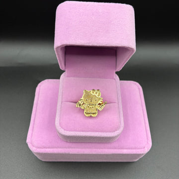 Women HK ring 14k gold plated