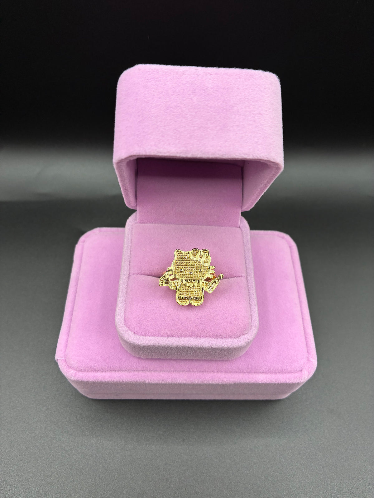 Women HK ring 14k gold plated