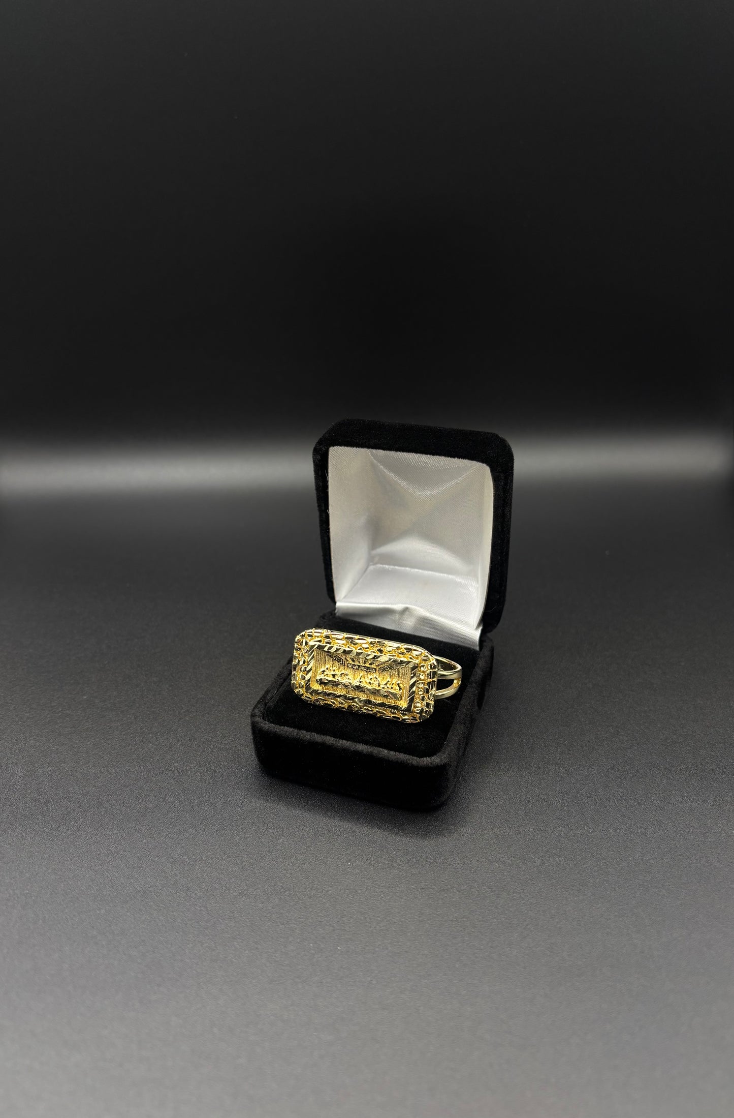 Men Última Cena Double Finger Ring 14k Gold Plated