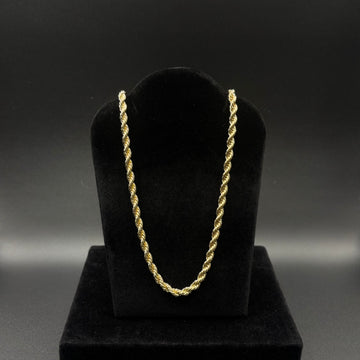 Men 14k plated rope chain