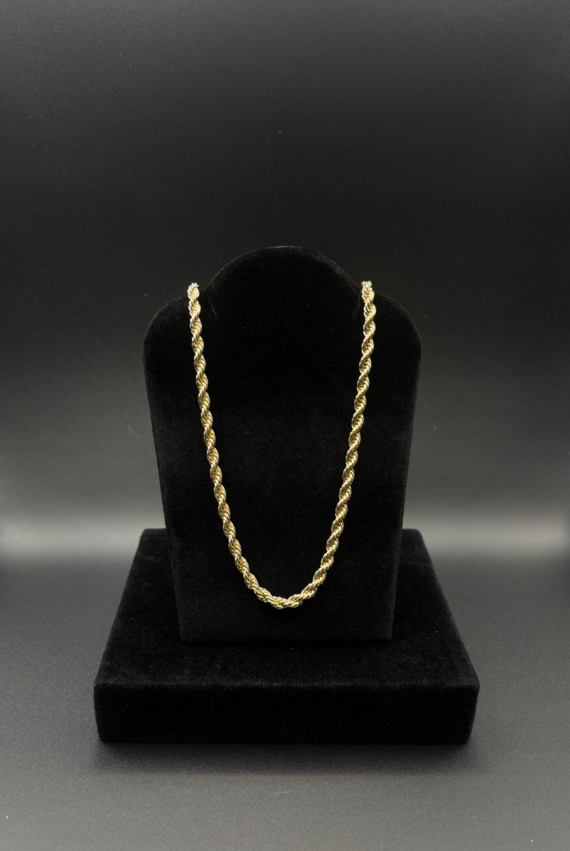 Men 14k plated rope chain