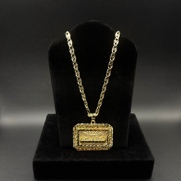 Men Last Super Pendant and chain 14k Gold Plated