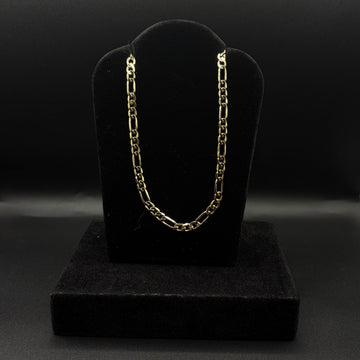 Men Figaro Chain 26Inch 14k Gold Plated