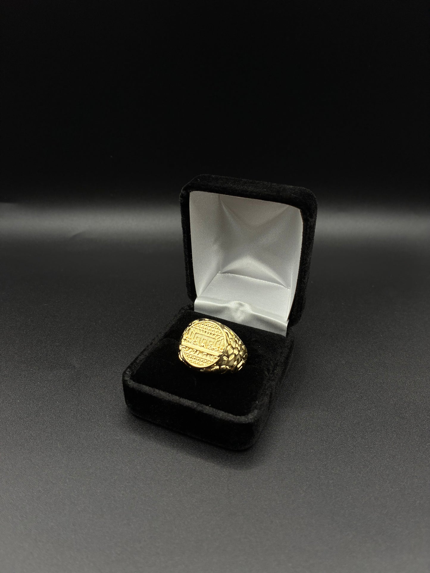 Men Last Supper Nugget Ring 14k Gold Plated