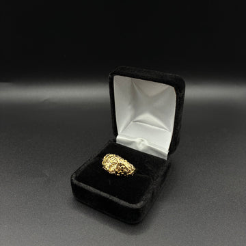 Men MB Nugget Ring 14k Gold Plated