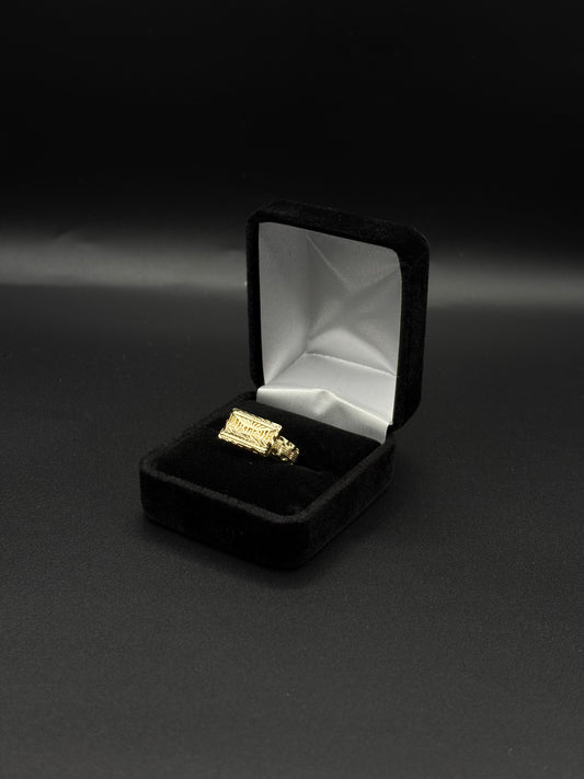 Men Last Supper Rolex Ring 14k Gold Plated