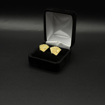 Men Deck Of Cards Earrings 14k Gold Plated