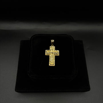 Men Last Supper Cross Pendant 14k Gold Plated