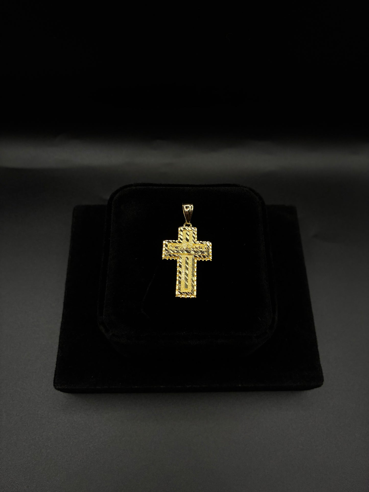 Men Last Supper Cross Pendant 14k Gold Plated