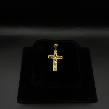 Men Simple Jesus Cross 14k Gold Plated