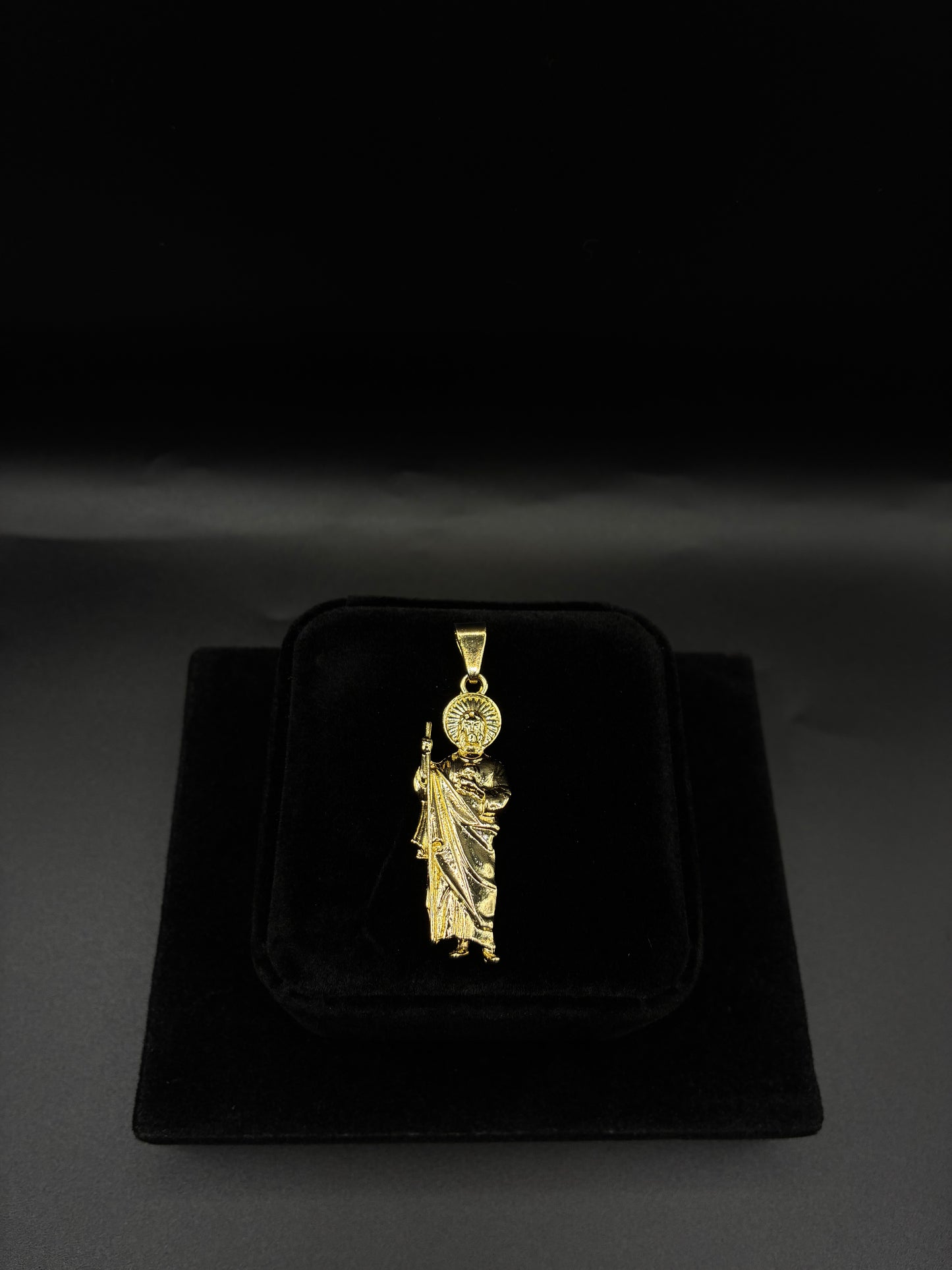 Men Gold San Judas Pendant 14k Gold Plated